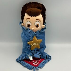 Disney Parks -Babies Woody Plush Blanket Toy Story‎ Baby Swaddle Wrap 11"- RARE